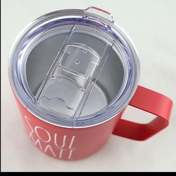Rae Dunn SOUL MATE Large Letters Red  Double Wall Stainless Steel Coffee Tea Mug - Picture 4 of 8
